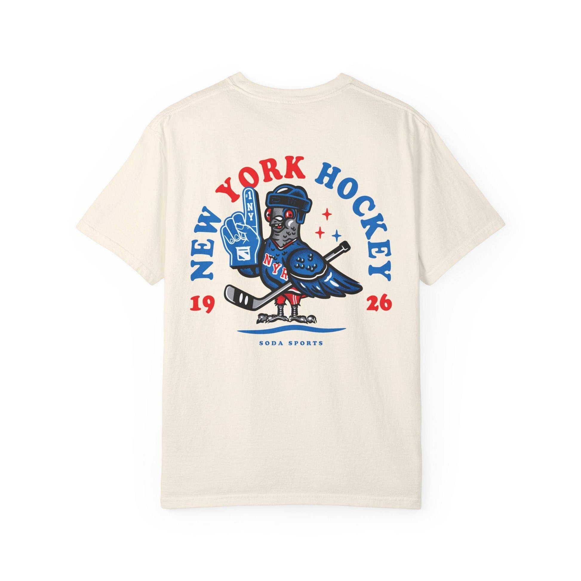 New York Rangers Pigeon Unisex Garment-Dyed T-Shirt