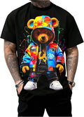 Men's Cartoon Bear Graphic Tee Shirts Short Sleeve Crew Neck Cool T-Shirt Tops Unisex T-shirt, Sweatshirt, Hoodie, Long Sleeve Tee