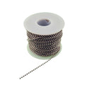 Number 3 Nickel Plated Steel Ball Chain 100 Foot Spool