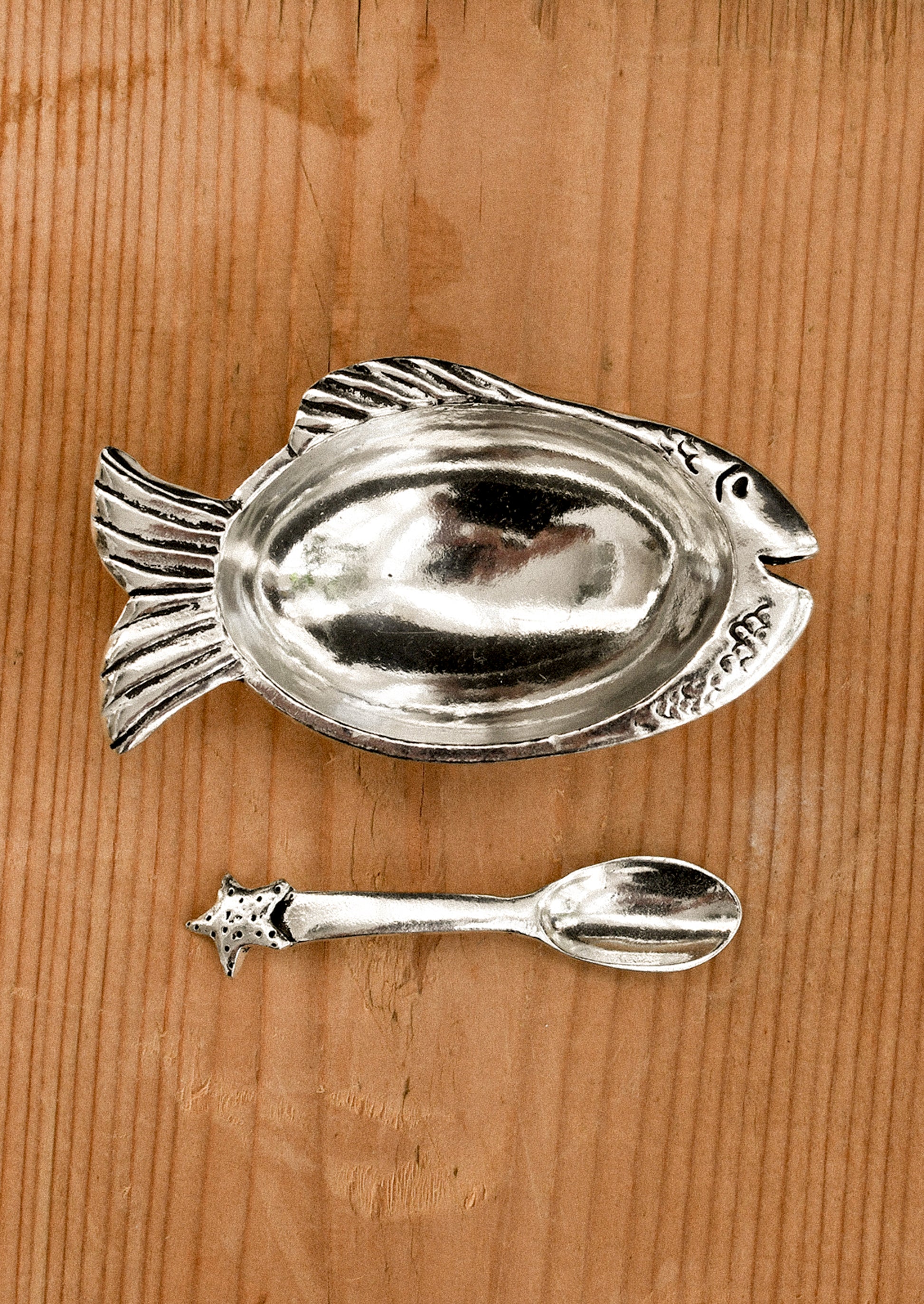 Fish Salt Cellar with Spoon