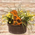 Dog Rusty Metal Yard Stake