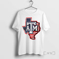 Officials Texas Am Aggies Football Texas Map American Flag Unisex T-shirt, Sweatshirt, Hoodie, Long Sleeve Tee