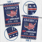 Flagwix American Flag - 250th Anniversary Semiquincentennial America Map Flag