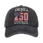 Vintage Adjustable America 250 Hat 250 Anniversary Baseball Cap Celebrating Independence Day