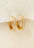 Anastasia Pavé Huggie Hoops