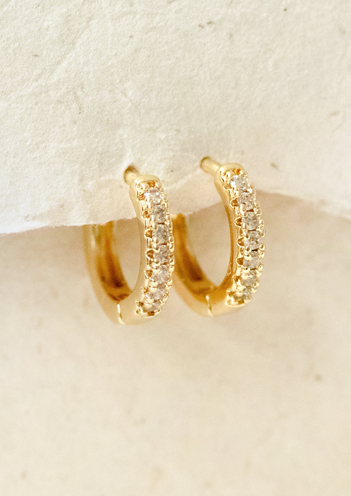 Anastasia Pavé Huggie Hoops