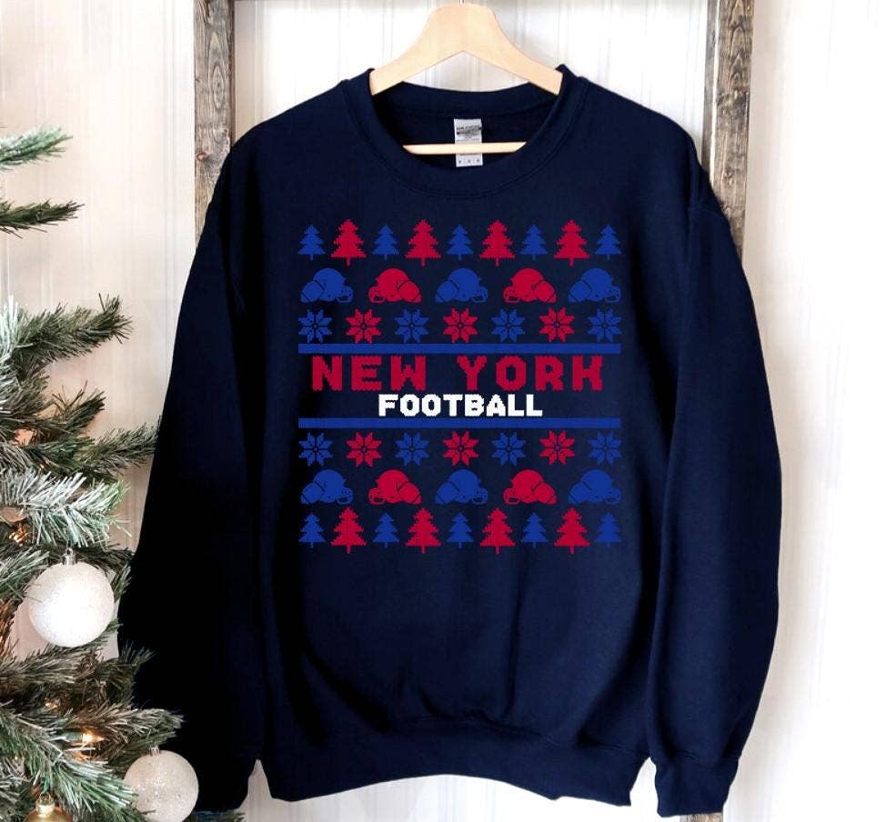 New York Football Ugly Pattern Christmas Unisex Sweatshirt