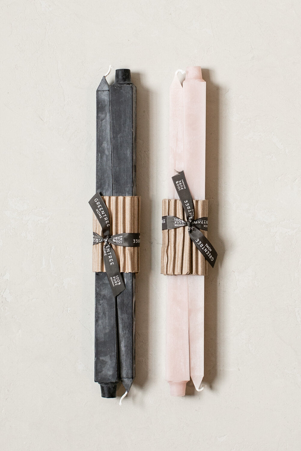 Large Square Beeswax Taper Candles - Multiple Colors