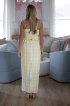 2 Cute 2 Handle Midi Skirt and Top - Yellow and White