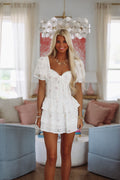 Just for Us Mini Dress - White, Pink and Yellow (FINAL SALE)