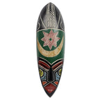 Handmade Beaded African Mask 'Star and Moon'