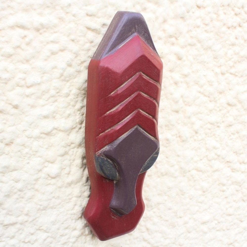 Hand Carved African Ofram Wood Mask 'Anaafo'