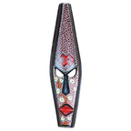 Painted African Wood Mask from Ghana 'Epa Face'