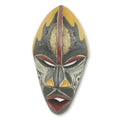 Colorful Hand Carved and Painted Ghana African Mask 'The Face of Happiness'
