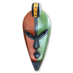 Hand Carved and Painted African Mask from Ghana 'Desire for Peace'