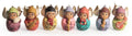 Unique Christmas Ceramic Ornaments Set of 7 'Angel Choir'