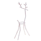 Handcrafted Iron Reindeer Tealight Holder in White and Red 'Winter Reindeer in Red'