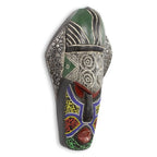 Tribal Chief African Mask Beaded Wood 'Landa'