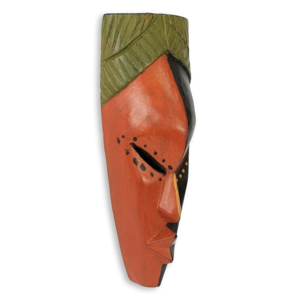 Authentic African Mask from Ghana 'Handsome Young Man'