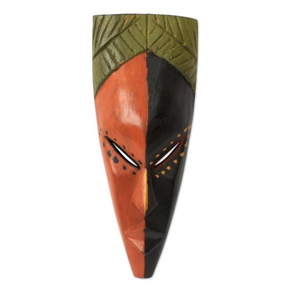 Authentic African Mask from Ghana 'Handsome Young Man'