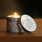 Eco-Friendly Beeswax Floral-Themed Candle 'Soft Light'