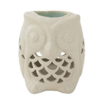 Hand-Crafted Thai Unglazed Ceramic Clay Owl Oil Warmer 'Cozy Owl'