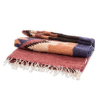 Handloomed Acrylic Geometric Area Rug in Brown 2.5x4.5 'Ancestral Diamonds'