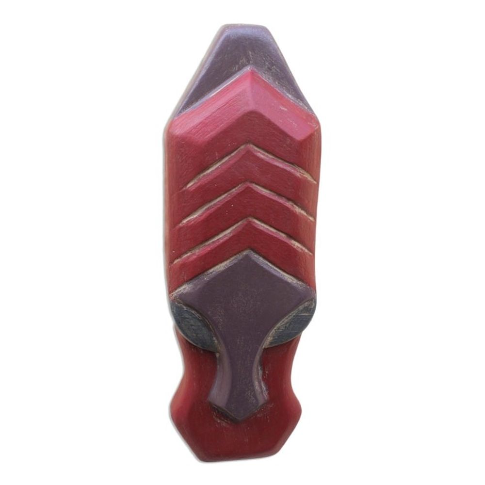 Hand Carved African Ofram Wood Mask 'Anaafo'
