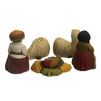 Andean Ceramic Nativity Set with Alpacas from Peru 'Suri Nativity'