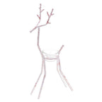 Handcrafted Iron Reindeer Tealight Holder in White and Red 'Winter Reindeer in Red'