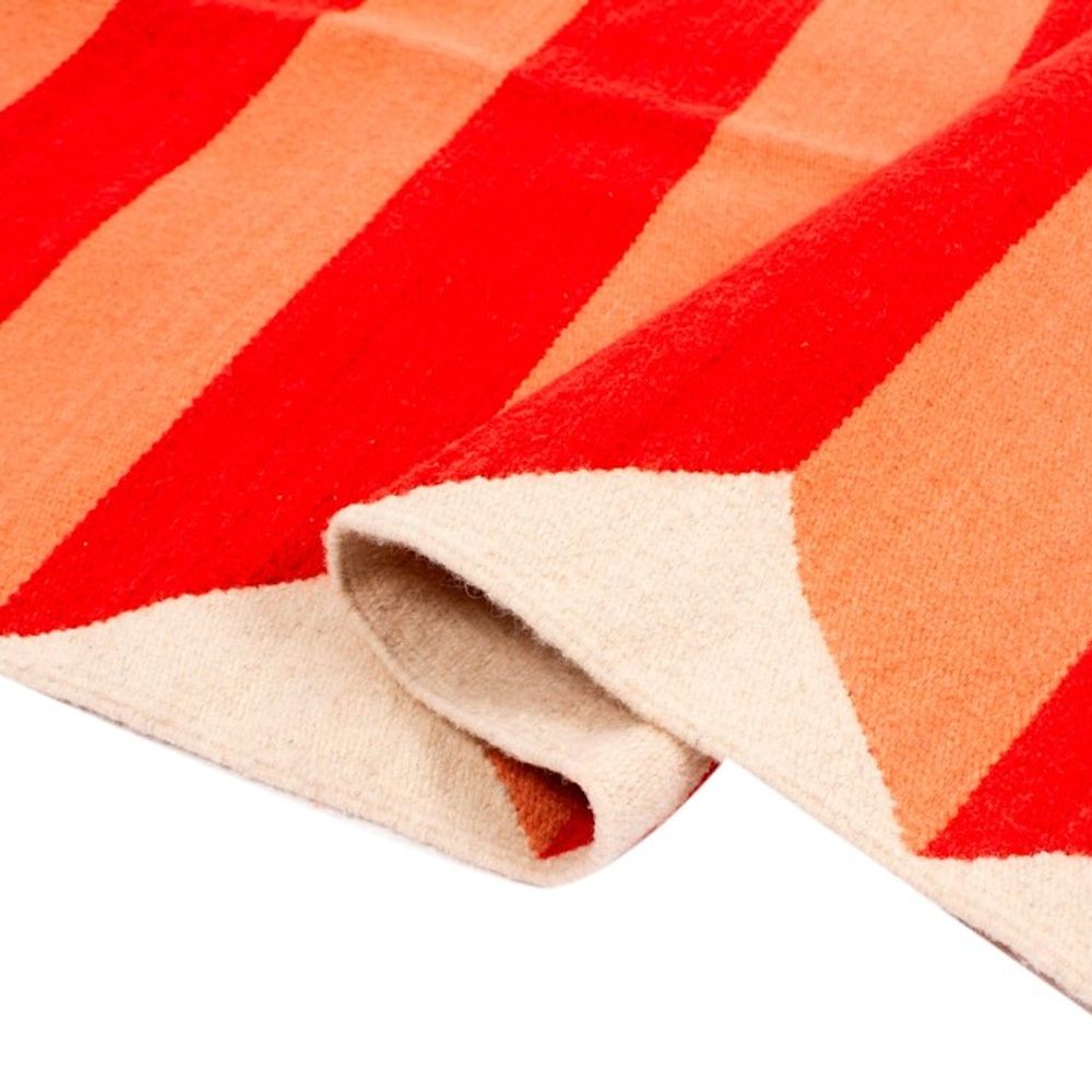 Handloomed Zapotec Warm-Toned Wool Area Rug 2.5x5 'Dimensions of Warmth'