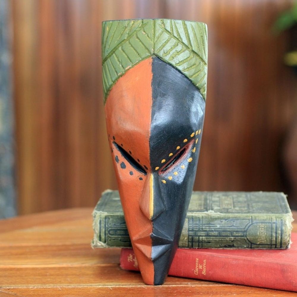 Authentic African Mask from Ghana 'Handsome Young Man'