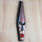 Painted African Wood Mask from Ghana 'Epa Face'