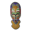 Sese Wood and Recycled Glass Beaded Wall Mask from Ghana 'Sinethemba'