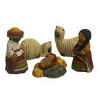 Andean Ceramic Nativity Set with Alpacas from Peru 'Suri Nativity'