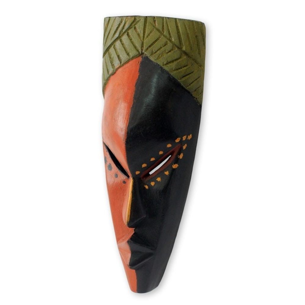 Authentic African Mask from Ghana 'Handsome Young Man'
