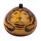 Andean Artisan Crafted Dried Mate Gourd Cat Box 'Andean Feline'