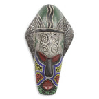 Tribal Chief African Mask Beaded Wood 'Landa'