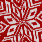 Snowflake Pattern Knit Stocking in Poppy from India 'Snowflake Charm'