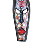 Painted African Wood Mask from Ghana 'Epa Face'
