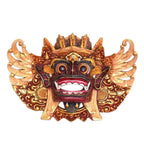 Hand-Carved Wood Sculpture with Traditional Balinese Motifs 'The Guardian Barong'