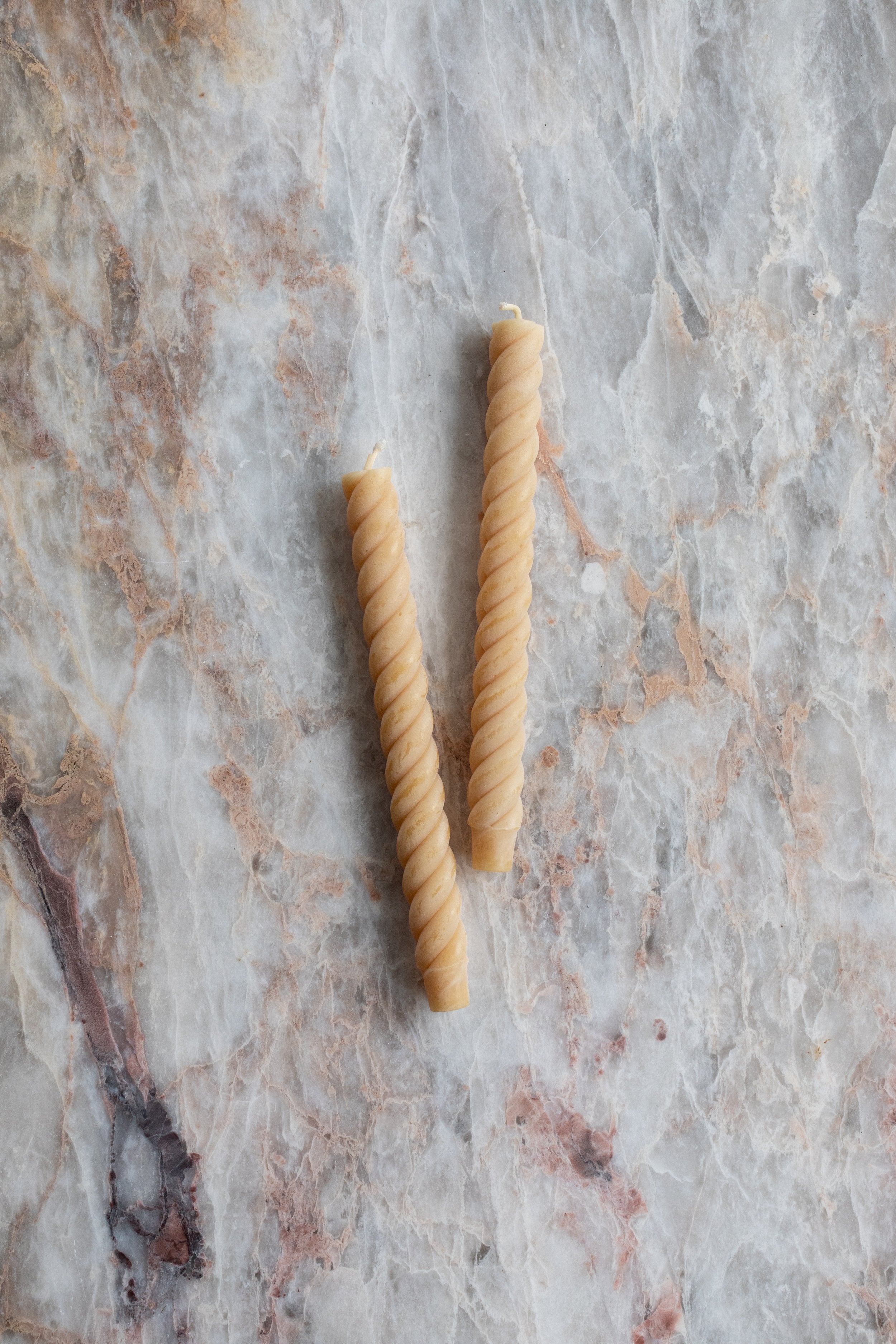 Rope Beeswax Tapers - Multiple Colors