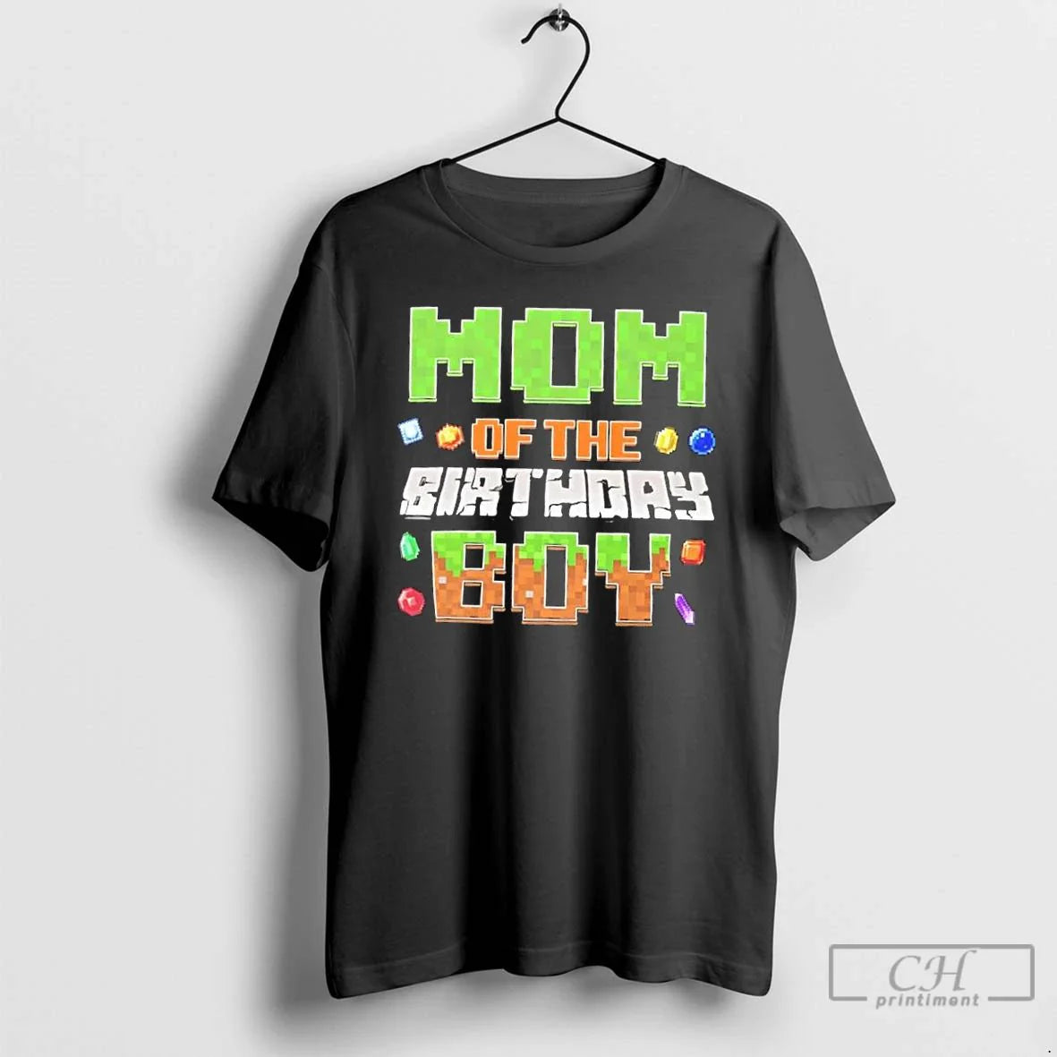 Classic Mum Of The Birthday Boy Pixel Gamer T Shirts Hoodie Longsleeve Unisex T-shirt, Sweatshirt, Hoodie, Long Sleeve Tee