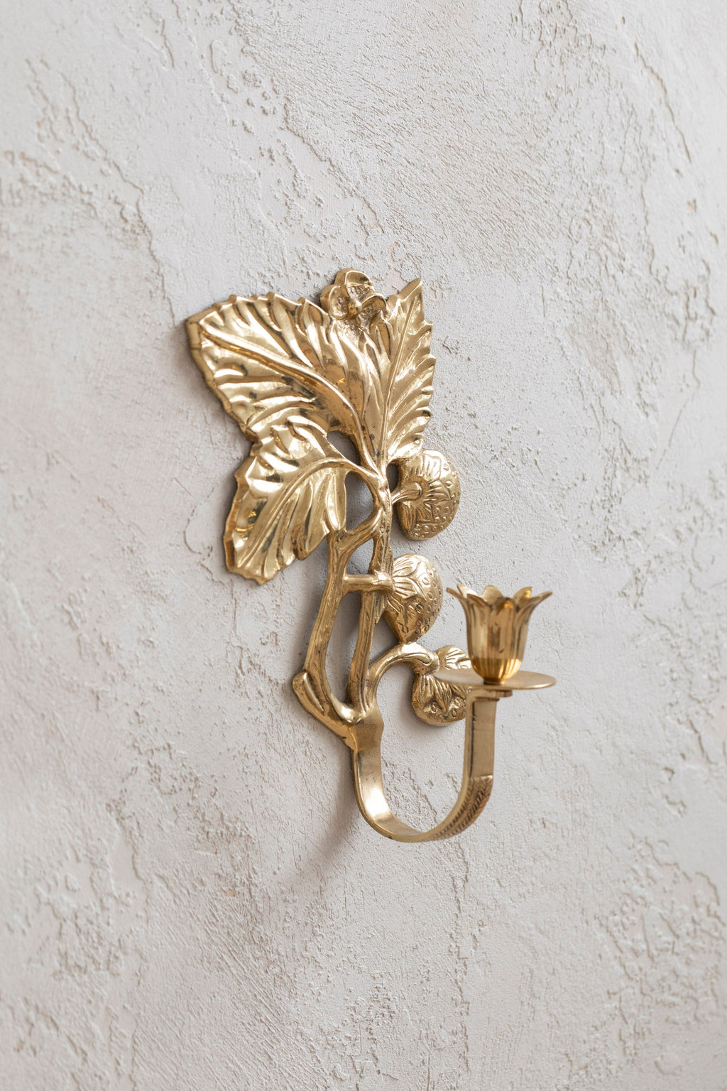 Vintage Brass Strawberry Sconce