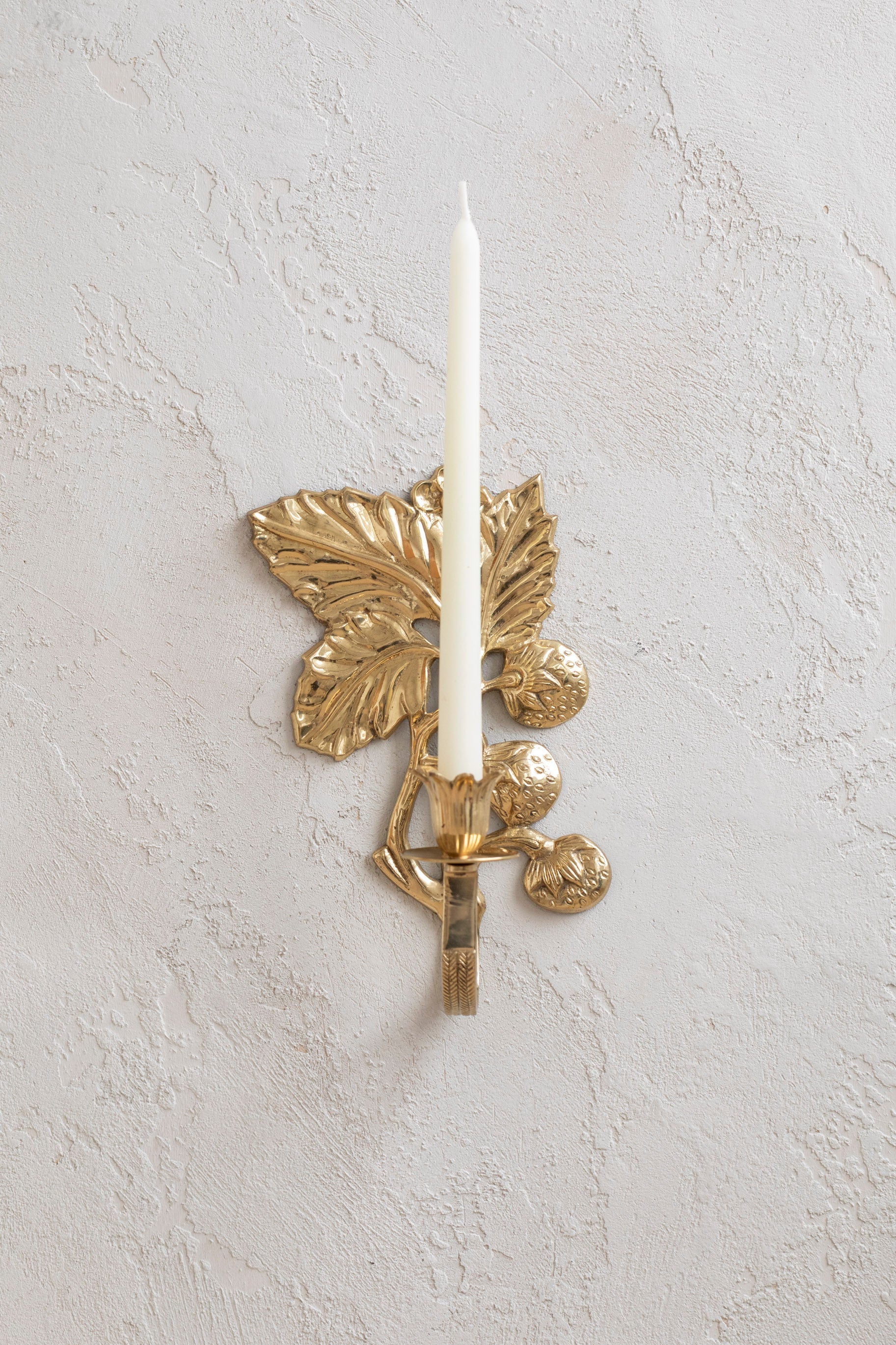 Vintage Brass Strawberry Sconce