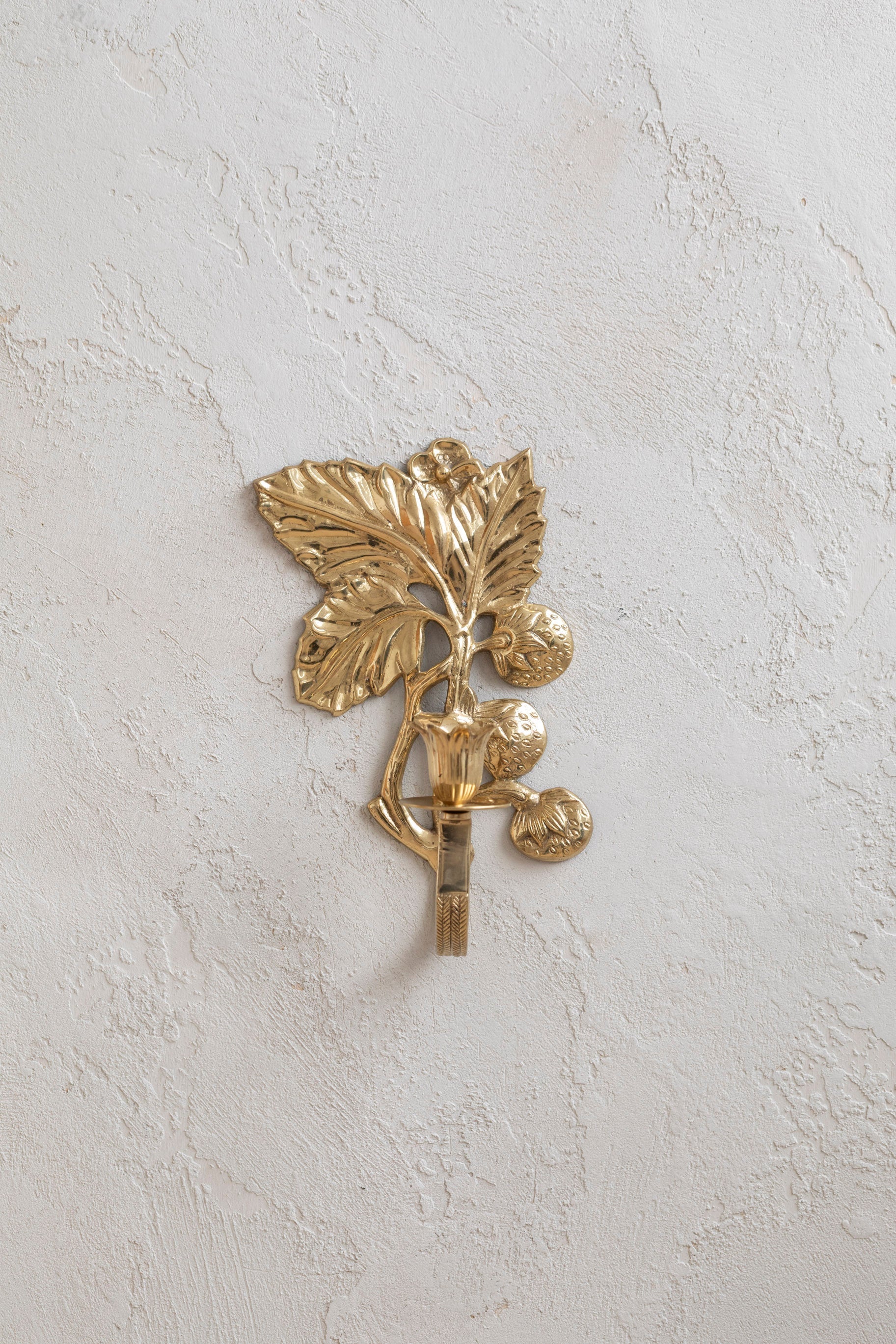Vintage Brass Strawberry Sconce