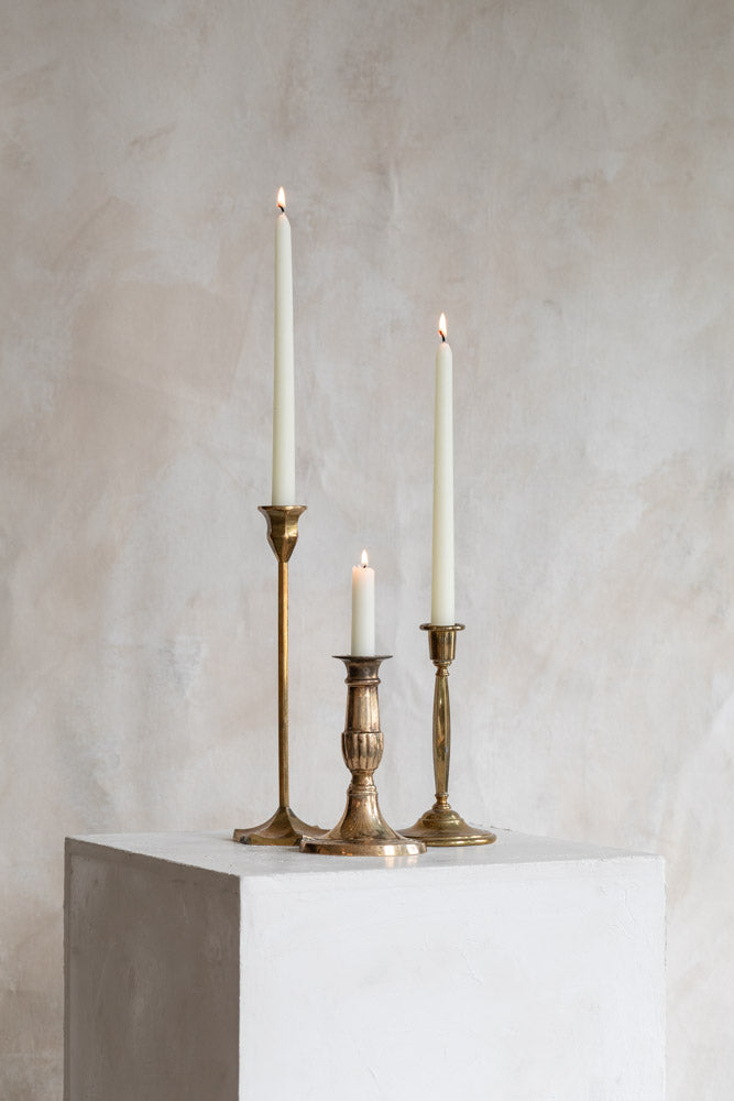 Vintage Brass Single Candlestick - Variety