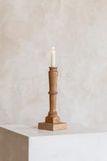 Vintage Handmade Wood Candlestick