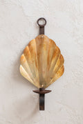 Vintage Large Brass Shell Sconce