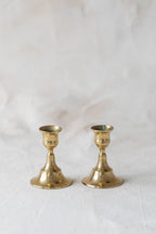 Vintage Petite Brass Candle Holders